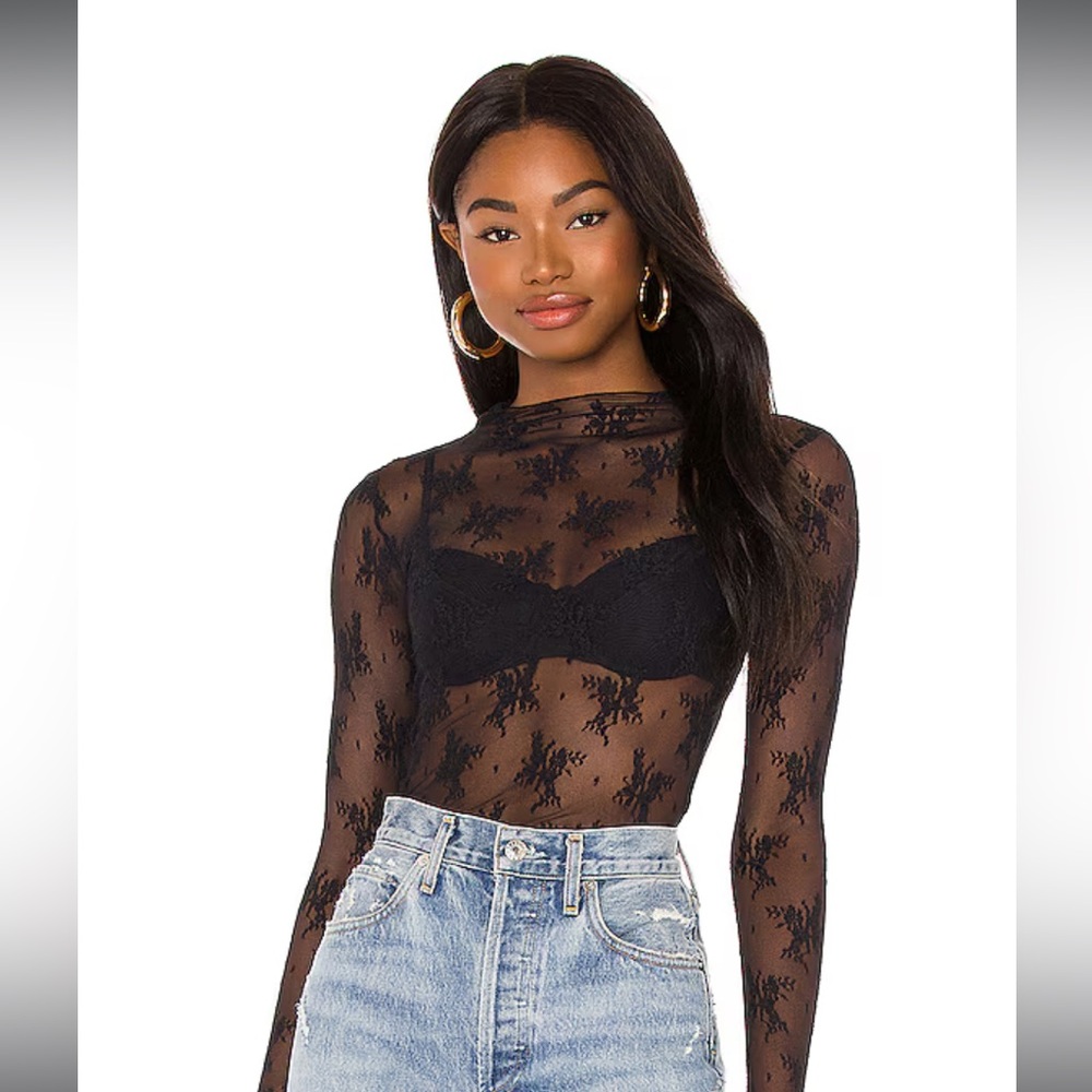 Free people Lady Lux Layering Top in Black